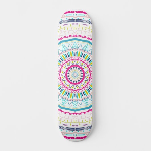 kleurrijk mandala skateboard (Voorkant)