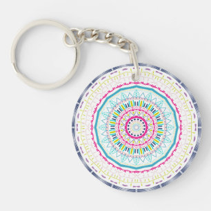 kleurrijk mandala sleutelhanger