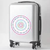 kleurrijk mandala sticker (Koffer)