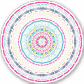 kleurrijk mandala sticker (Voorkant)
