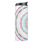 kleurrijk mandala thermosbeker (Gedraaid links)
