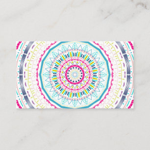 kleurrijk mandala visitekaartje