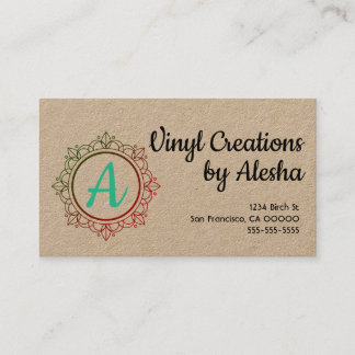 Kleurrijk Mandala Visitekaartje - Pas het aan!