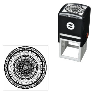 kleurrijk mandala zelfinktende stempel