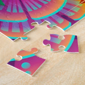 kleurrijk mandalas fractaal abstract patroonontwer legpuzzel (Zijkant)