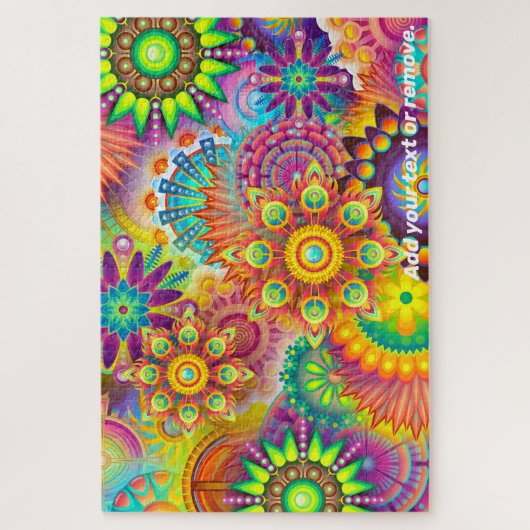 kleurrijk mandalas fractaal abstract patroonontwer legpuzzel (Verticaal)