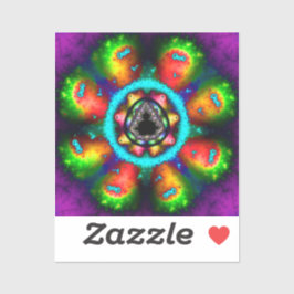 kleurrijk mandelbroekfractaal sticker