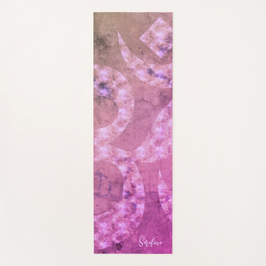 Kleurrijk marmer OM symbool gepersonaliseerd omkee Yogamat (Voorkant)