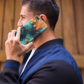 Kleurrijk Marmeren Blauw Abstract Glaskunst Monogr Case-Mate iPhone Case