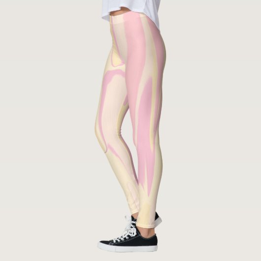 Kleurrijk marmeren golfpatroon | Roze Abstract Leggings (Links)
