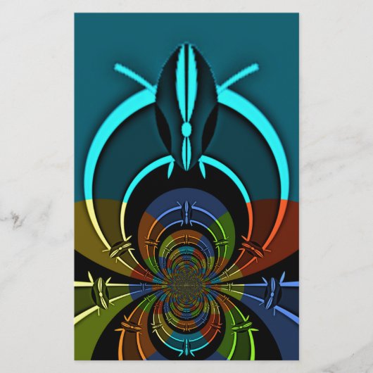 Kleurrijk Masai Shield ontwerp Briefpapier (Voorkant)