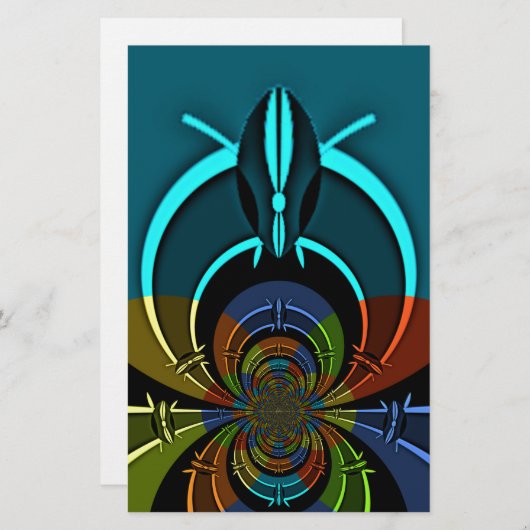 Kleurrijk Masai Shield ontwerp Briefpapier (Voorkant / Achterkant)