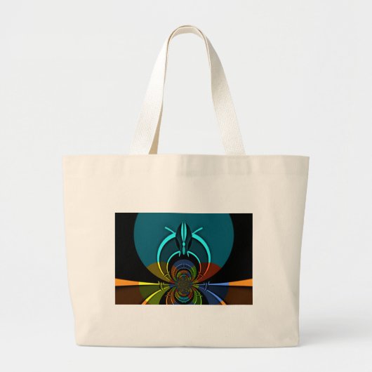 Kleurrijk Masai Shield ontwerp Grote Tote Bag (Voorkant)