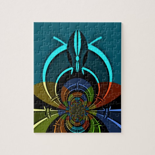 Kleurrijk Masai Shield ontwerp Legpuzzel (Verticaal)