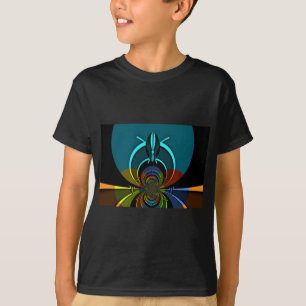 Kleurrijk Masai Shield ontwerp T-shirt