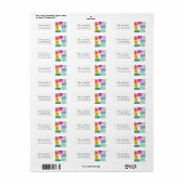 Kleurrijk Maximalist Return Adres Etiket (Full Sheet)