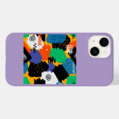 Kleurrijk maximalistisch ontwerp Case-Mate iPhone case (Achterkant (horizontaal))