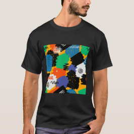 Kleurrijk maximalistisch ontwerp t-shirt