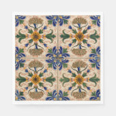 Kleurrijk mediterraan  Floral Pattern Servet (Voorkant)