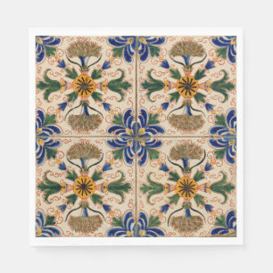 Kleurrijk mediterraan  Floral Pattern Servet