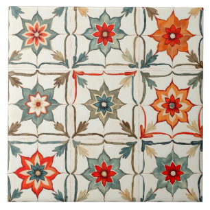 Kleurrijk, mediterraan, mozaïek, tegeltje