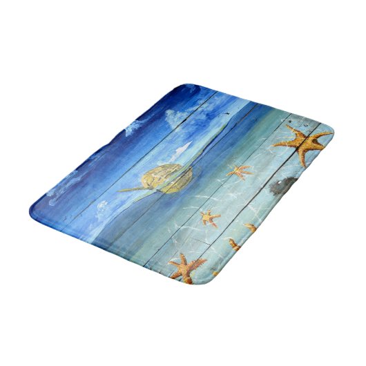 Kleurrijk medium met makreelvis Bath Mat van Yotig (Gekanteld)