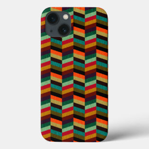Kleurrijk Meerkleurig Herringbone Stijl Patroon iPhone 13 Hoesje