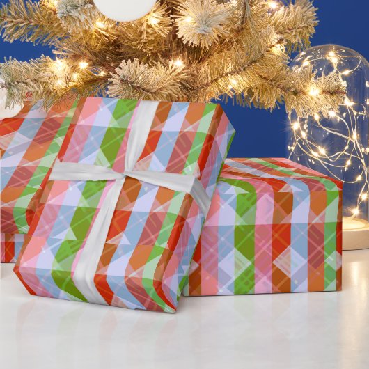 Kleurrijk Meerkleurig Opgewekt Gestreept Cadeaupapier (Feestdagen)