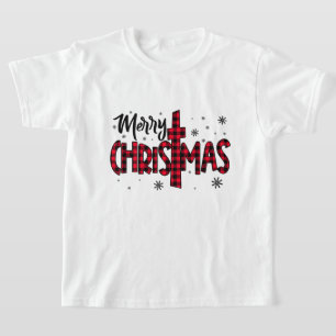 Kleurrijk Merry Christmas Typography Design T-shirt
