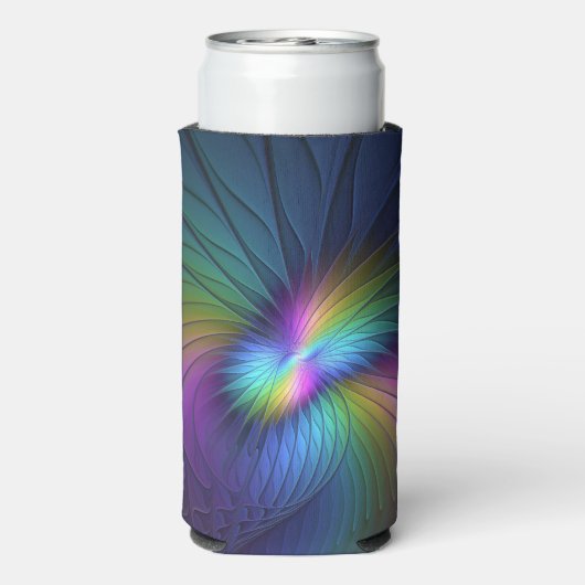 Kleurrijk met blauwe, moderne Abstracte fractale k (Seltzer Achterkant)