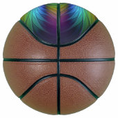 Kleurrijk met blauwe, moderne Abstracte fractale k Basketbal (Rechts)