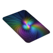 Kleurrijk met blauwe, moderne Abstracte fractale k Magneet (Rechterzijde)