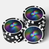 Kleurrijk met blauwe, moderne Abstracte fractale k Poker Chips (Opstapeling)