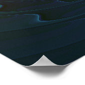 Kleurrijk met blauwe, moderne Abstracte fractale k Poster (Hoek)