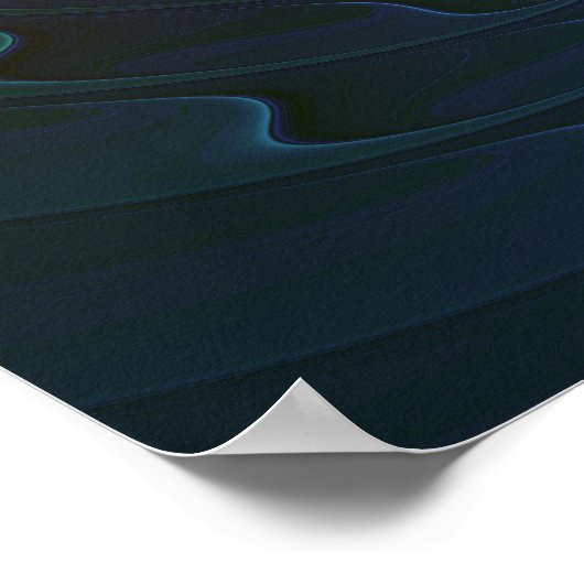 Kleurrijk met blauwe, moderne Abstracte fractale k Poster (Hoek)