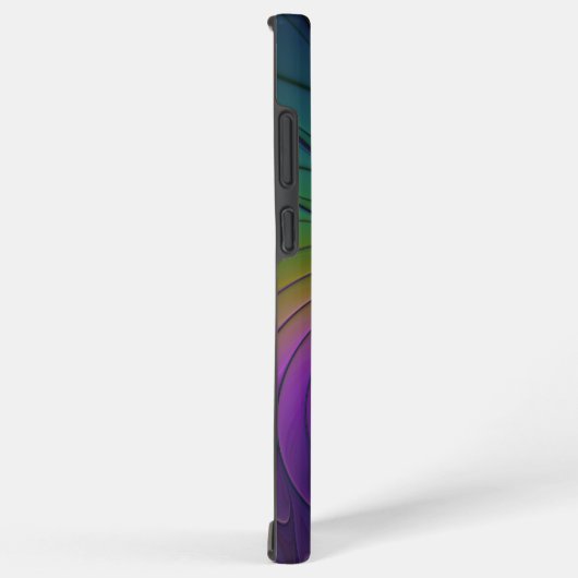 Kleurrijk met blauwe, moderne Abstracte fractale k Samsung Galaxy Hoesje (Rechterkant)