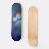 Kleurrijk met blauwe, moderne Abstracte fractale k Skateboard (Voorkant)