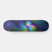 Kleurrijk met blauwe, moderne Abstracte fractale k Skateboard (Horizontaal)
