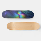 Kleurrijk met blauwe, moderne Abstracte fractale k Skateboard (Horizontaal)