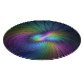 Kleurrijk met blauwe, moderne Abstracte fractale k Snijplank (Hoek)