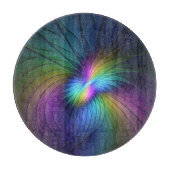 Kleurrijk met blauwe, moderne Abstracte fractale k Snijplank (Voorkant)