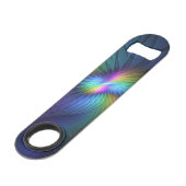 Kleurrijk met blauwe, moderne Abstracte fractale k Speed Flessenopener (Voorkant Gekanteld)