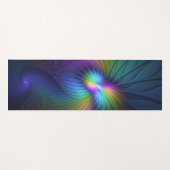 Kleurrijk met blauwe, moderne Abstracte fractale k Yogamat (Voorkant (horizontaal))