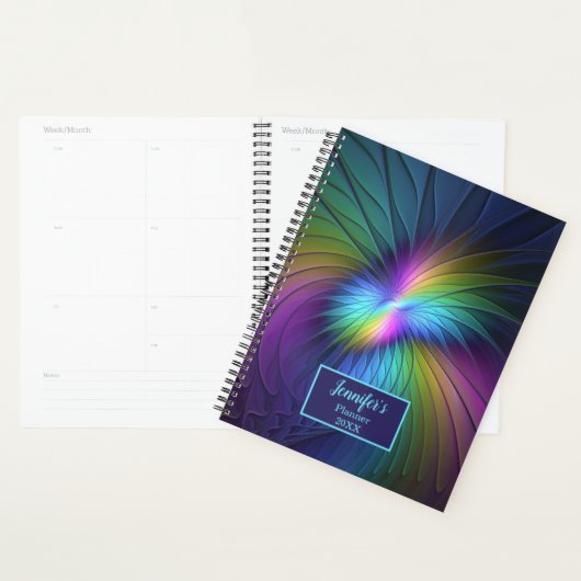 Kleurrijk met blauwe, moderne Abstracte fractale n Planner (Display)