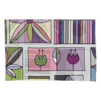 kleurrijk, met de hand getekend geometrisch patro kussensloop