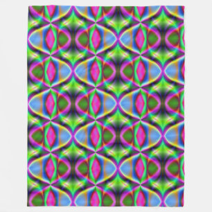 Kleurrijk Metaalachtig Fractal Glans Fleece Deken