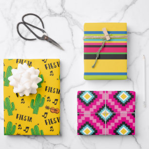 Kleurrijk Mexicaans Fiesta Patroon Inpakpapier Vel