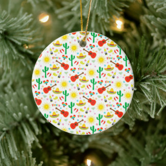 Kleurrijk Mexicaans Kerstornament Keramisch Ornament