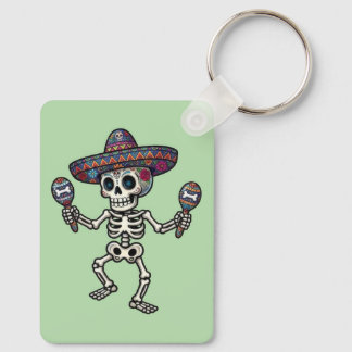 Kleurrijk Mexicaans Skelet Sleutelhanger