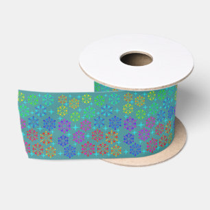 Kleurrijk mid-century retro patroon kunst ontwerp lint